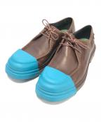 CAMPERカンペール）の古着「Brown responsibly raised leather shoes」｜ブラウン×ブルー