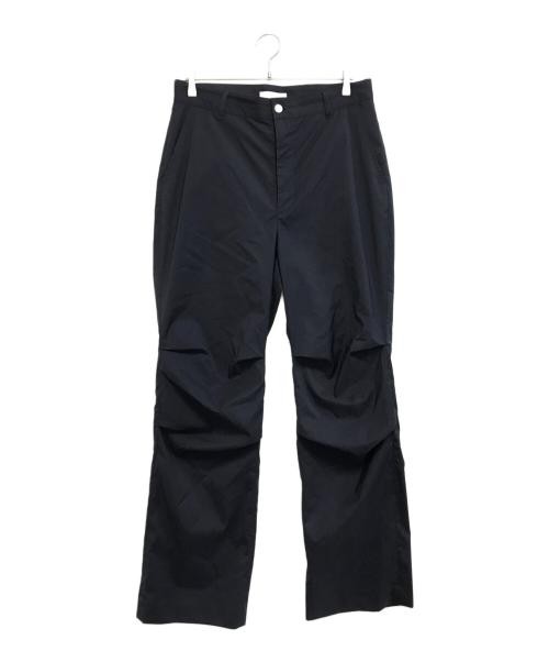 ICE & TECNO（アイスアンドテクノ）ICE & TECNO (アイスアンドテクノ) KNEE TUCK SLACKS ネイビー サイズ:Ｌの古着・服飾アイテム
