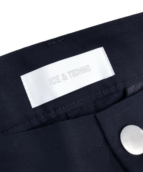 ICE & TECNO（アイスアンドテクノ）ICE & TECNO (アイスアンドテクノ) KNEE TUCK SLACKS ネイビー サイズ:Ｌの古着・服飾アイテム
