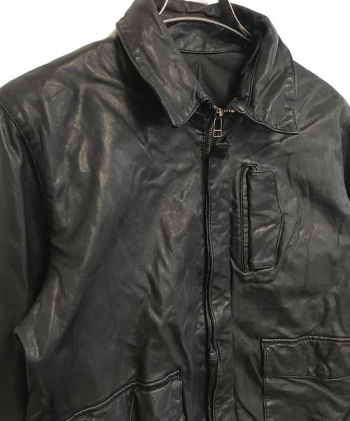 VINTAGE（ヴィンテージ）VINTAGE (ヴィンテージ) レザーブルゾン ブラック サイズ:不明の古着・服飾アイテム