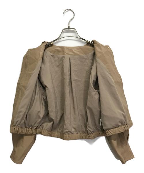 COHINA（コヒナ）COHINA (コヒナ) フェイクレザータックスリーブブルゾン ベージュ サイズ:Fの古着・服飾アイテム