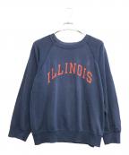 Championチャンピオン）の古着「ラグランスウェット」｜ネイビー