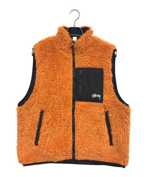 stussy（ステューシー）stussy (ステューシー) SHERPA VEST オレンジ サイズ:M 未使用品の古着・服飾アイテム