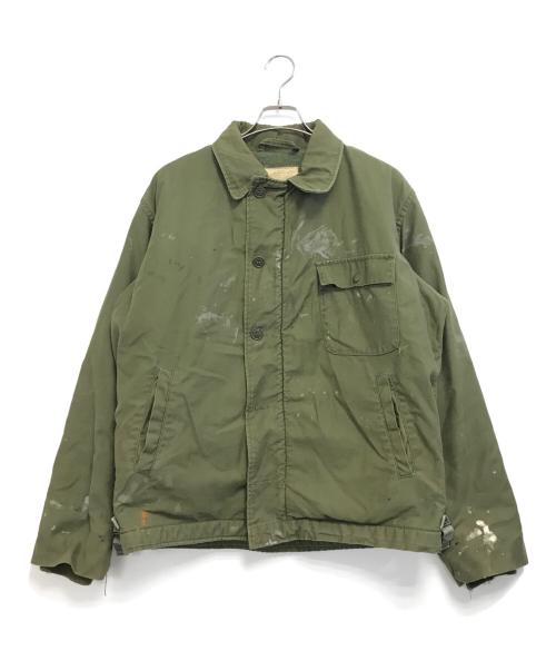 VINTAGE MILITARY（ヴィンテージ ミリタリー）VINTAGE MILITARY (ヴィンテージ ミリタリー) 70s US ARMY A-2デッキジャケット カーキ サイズ:LARGE(42‐44)の古着・服飾アイテム