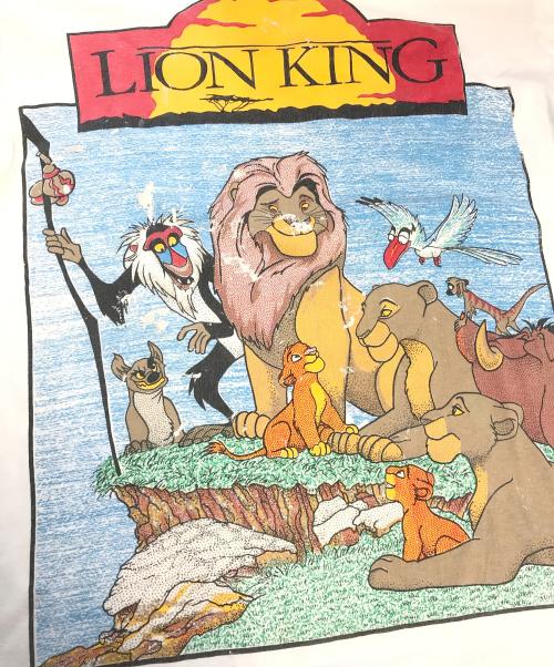 ムービーTシャツ（ムービーTシャツ）ムービーTシャツ (ムービーTシャツ) 90s LION KING(ライオンキング) ムービーTシャツ ホワイト サイズ:不明の古着・服飾アイテム
