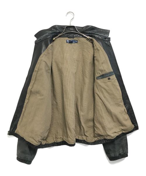 POLO RALPH LAUREN（ポロ・ラルフローレン）POLO RALPH LAUREN (ポロ・ラルフローレン) レザージャケット ブラック サイズ:XLの古着・服飾アイテム