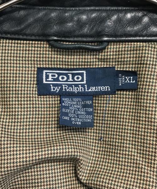 POLO RALPH LAUREN（ポロ・ラルフローレン）POLO RALPH LAUREN (ポロ・ラルフローレン) レザージャケット ブラック サイズ:XLの古着・服飾アイテム