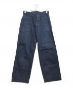 BUTCHER PRODUCTSブッチャープロダクツ）の古着「シンチバック デニムデッキトラウザーズ」｜インディゴ