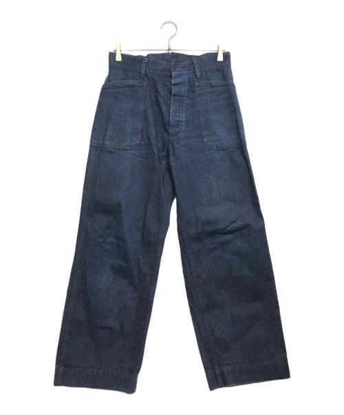 BUTCHER PRODUCTS（ブッチャープロダクツ）BUTCHER PRODUCTS (ブッチャープロダクツ) シンチバック デニムデッキトラウザーズ インディゴ サイズ:32の古着・服飾アイテム