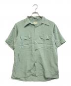 BUTCHER PRODUCTSブッチャープロダクツ）の古着「半袖レーヨンシャツ」｜カーキ