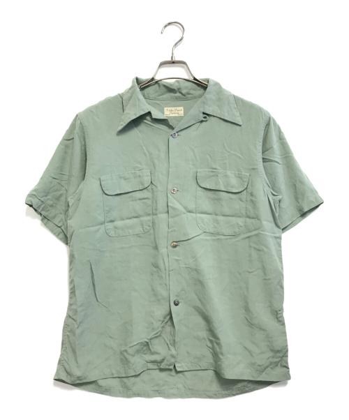 BUTCHER PRODUCTS（ブッチャープロダクツ）BUTCHER PRODUCTS (ブッチャープロダクツ) 半袖レーヨンシャツ カーキ サイズ:14の古着・服飾アイテム