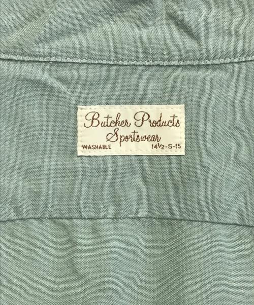 BUTCHER PRODUCTS（ブッチャープロダクツ）BUTCHER PRODUCTS (ブッチャープロダクツ) 半袖レーヨンシャツ カーキ サイズ:14の古着・服飾アイテム