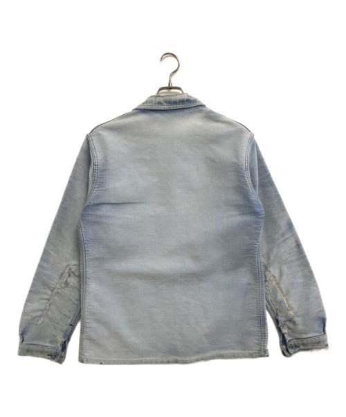 LE MONT ST MICHEL（ル・モンサンミッシェル）LE MONT ST MICHEL (ル・モンサンミッシェル) モールスキンジャケット ブルー サイズ:表記なしの古着・服飾アイテム