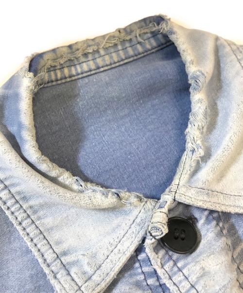 LE MONT ST MICHEL（ル・モンサンミッシェル）LE MONT ST MICHEL (ル・モンサンミッシェル) モールスキンジャケット ブルー サイズ:表記なしの古着・服飾アイテム