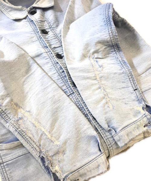 LE MONT ST MICHEL（ル・モンサンミッシェル）LE MONT ST MICHEL (ル・モンサンミッシェル) モールスキンジャケット ブルー サイズ:表記なしの古着・服飾アイテム