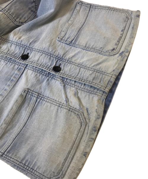 LE MONT ST MICHEL（ル・モンサンミッシェル）LE MONT ST MICHEL (ル・モンサンミッシェル) モールスキンジャケット ブルー サイズ:表記なしの古着・服飾アイテム