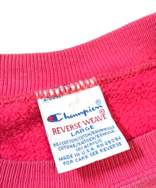 Champion（チャンピオン）Champion (チャンピオン) リバースウィーブスウェット ピンク サイズ:LARGEの古着・服飾アイテム