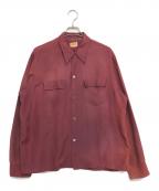 NEWYORKERニューヨーカー）の古着「レーヨンナイロンシャツ」｜レッド