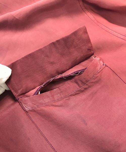 NEWYORKER（ニューヨーカー）NEWYORKER (ニューヨーカー) レーヨンナイロンシャツ レッド サイズ:Lの古着・服飾アイテム