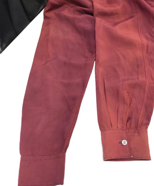 NEWYORKER（ニューヨーカー）NEWYORKER (ニューヨーカー) レーヨンナイロンシャツ レッド サイズ:Lの古着・服飾アイテム