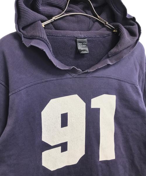 NUMBER (N)INE（ナンバーナイン）NUMBER (N)INE (ナンバーナイン) ナンバリングダメージ加工パーカー ネイビー サイズ:3の古着・服飾アイテム