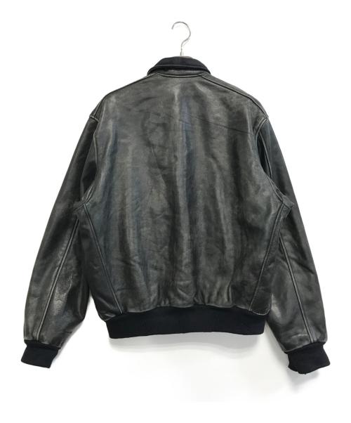 CHEVIGNON（シェビニオン）CHEVIGNON (シェビニオン) レザーブルゾン ブラック サイズ:Mの古着・服飾アイテム