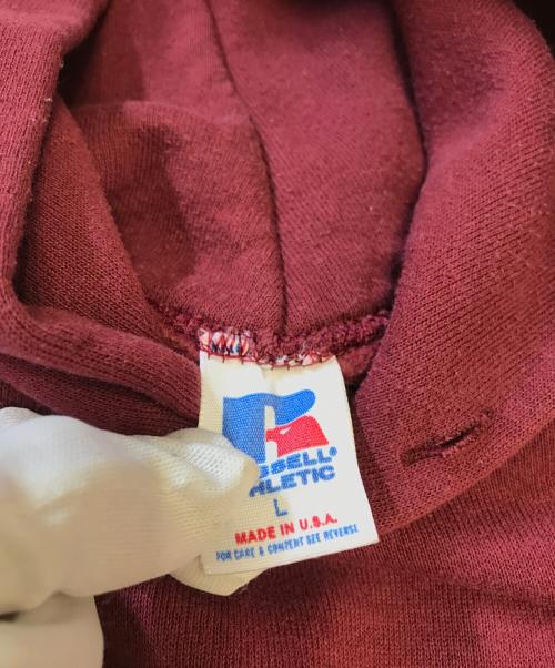 RUSSELL ATHLETIC（ラッセルアスレチック）RUSSELL ATHLETIC (ラッセルアスレチック) ブランクプルオーバーパーカー レッド サイズ:Lの古着・服飾アイテム