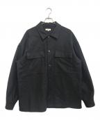 lownnローン）の古着「ウールシャツジャケット」｜ブラック