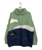 DESCENDANTディセンダント）の古着「SUNKEN COWICHAN SWEATER」｜黄緑