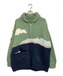 DESCENDANT（ディセンダント）の古着「SUNKEN COWICHAN SWEATER」｜黄緑