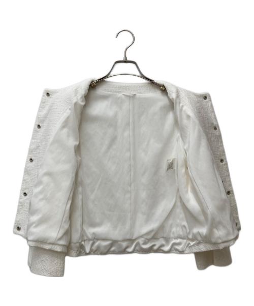 ANAYI（アナイ）ANAYI (アナイ) ノーカラージャケット　101811-10-090-01-380 ホワイト サイズ:38の古着・服飾アイテム