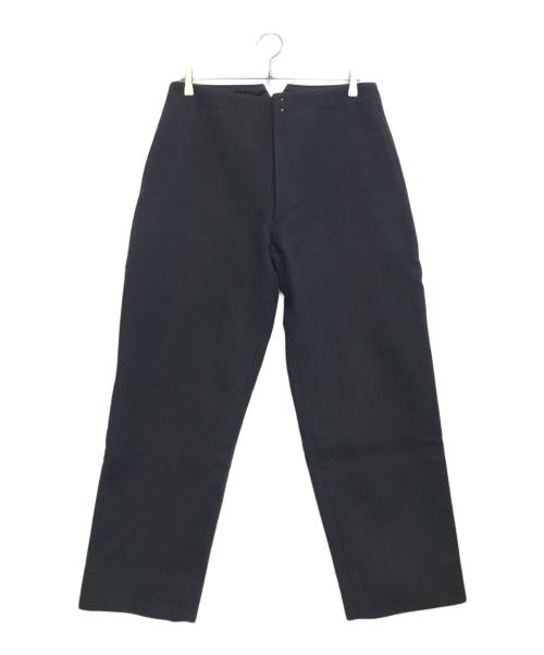 COMOLI（コモリ）COMOLI (コモリ) メルトンバックストラップパンツ ブラック サイズ:2の古着・服飾アイテム