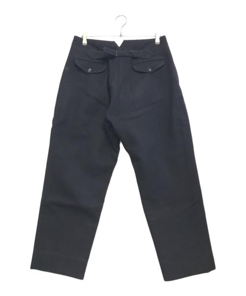 COMOLI（コモリ）COMOLI (コモリ) メルトンバックストラップパンツ ブラック サイズ:2の古着・服飾アイテム