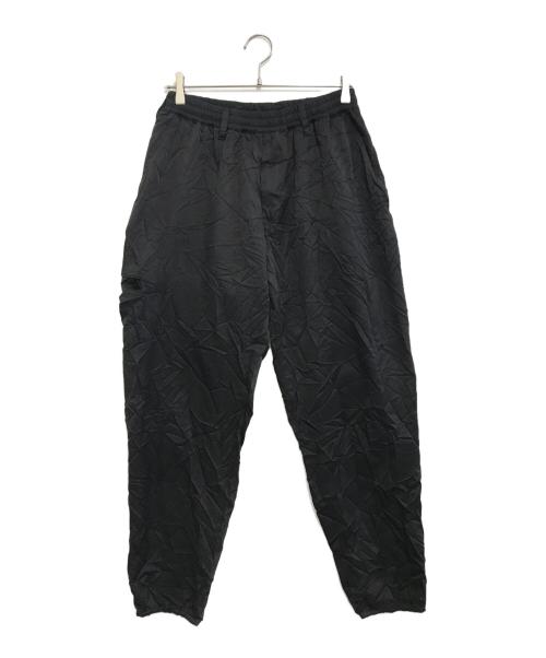 YOHJI YAMAMOTO REGULATION（ヨウジヤマモトレギュレーション）YOHJI YAMAMOTO REGULATION (ヨウジヤマモトレギュレーション) シワ加工ストレートパンツ ブラック サイズ:1の古着・服飾アイテム