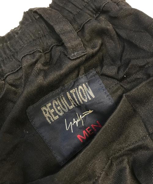 YOHJI YAMAMOTO REGULATION（ヨウジヤマモトレギュレーション）YOHJI YAMAMOTO REGULATION (ヨウジヤマモトレギュレーション) シワ加工ストレートパンツ ブラック サイズ:1の古着・服飾アイテム