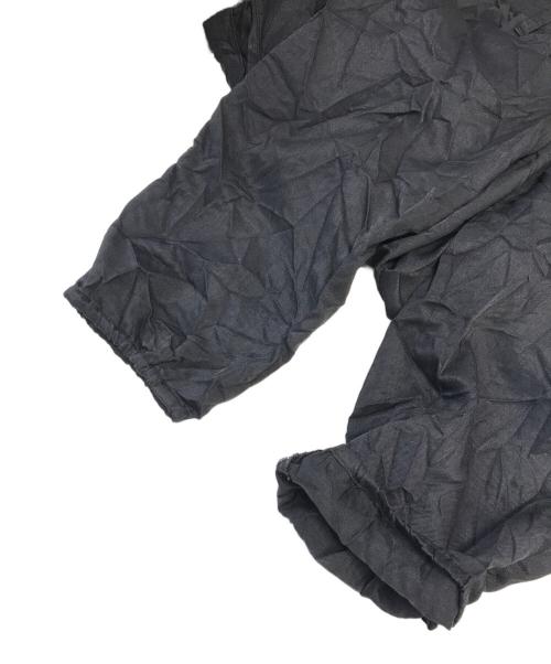 YOHJI YAMAMOTO REGULATION（ヨウジヤマモトレギュレーション）YOHJI YAMAMOTO REGULATION (ヨウジヤマモトレギュレーション) シワ加工ストレートパンツ ブラック サイズ:1の古着・服飾アイテム