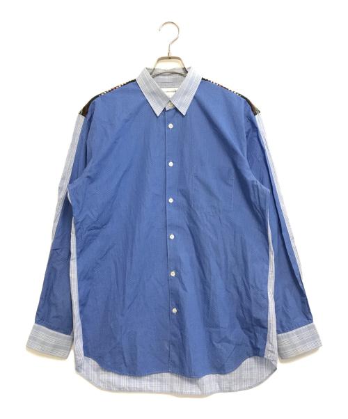 COMME des GARCONS SHIRT（コムデギャルソンシャツ）COMME des GARCONS SHIRT (コムデギャルソンシャツ) ドッキングシャツ スカイブルー サイズ:Ｌの古着・服飾アイテム