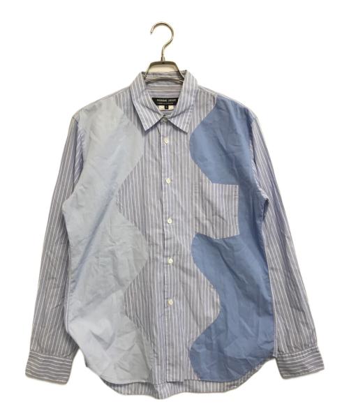 COMME des GARCONS HOMME DEUX（コムデギャルソン オム ドゥ）COMME des GARCONS HOMME DEUX (コムデギャルソン オム ドゥ) デザインシャツ スカイブルー サイズ:Ｍの古着・服飾アイテム
