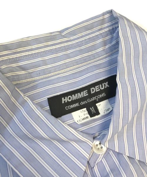 COMME des GARCONS HOMME DEUX（コムデギャルソン オム ドゥ）COMME des GARCONS HOMME DEUX (コムデギャルソン オム ドゥ) デザインシャツ スカイブルー サイズ:Ｍの古着・服飾アイテム