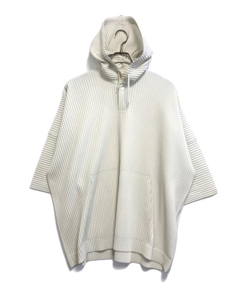 HOMME PLISSE ISSEY MIYAKE（オム プリッセ イッセイ ミヤケ）HOMME PLISSE ISSEY MIYAKE (オムプリッセ イッセイ ミヤケ) プリーツパーカー ホワイト サイズ:3の古着・服飾アイテム