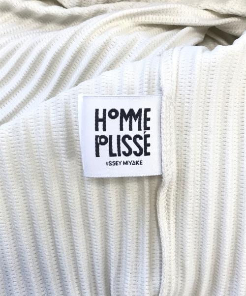 HOMME PLISSE ISSEY MIYAKE（オム プリッセ イッセイ ミヤケ）HOMME PLISSE ISSEY MIYAKE (オムプリッセ イッセイ ミヤケ) プリーツパーカー ホワイト サイズ:3の古着・服飾アイテム