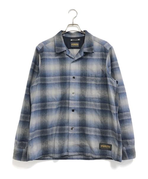 PENDLETON（ペンドルトン）PENDLETON (ペンドルトン) MINEDENIM (マインデニム) W.Plaid Open Collar SH ブルー サイズ:1の古着・服飾アイテム