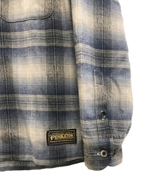 PENDLETON（ペンドルトン）PENDLETON (ペンドルトン) MINEDENIM (マインデニム) W.Plaid Open Collar SH ブルー サイズ:1の古着・服飾アイテム