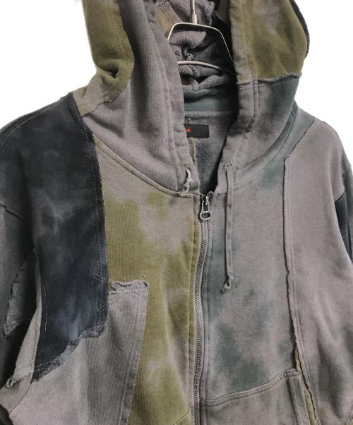 ANT/ANTI（アントアンチ）ANT/ANTI (アントアンチ) Scrap Zipup Warm Oil パーカー ブラウン サイズ:1の古着・服飾アイテム