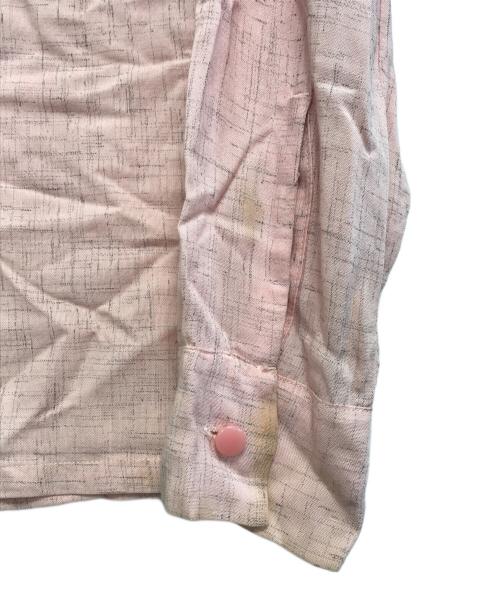 Pilgrim（ピルグリム）Pilgrim (ピルグリム) プルオーバーシャツ ピンク×ブラック サイズ:Mの古着・服飾アイテム