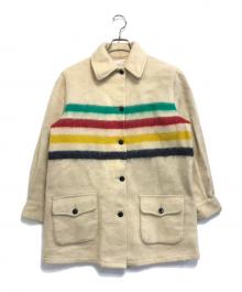 hudson's bay（ハドソンズバイ）の古着「マルチボーダーウールジャケット」｜アイボリー