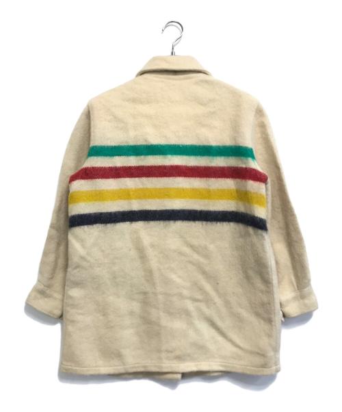 hudson's bay（ハドソンズバイ）hudson's bay (ハドソンズバイ) マルチボーダーウールジャケット アイボリー サイズ:表記なしの古着・服飾アイテム