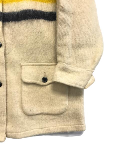 hudson's bay（ハドソンズバイ）hudson's bay (ハドソンズバイ) マルチボーダーウールジャケット アイボリー サイズ:表記なしの古着・服飾アイテム