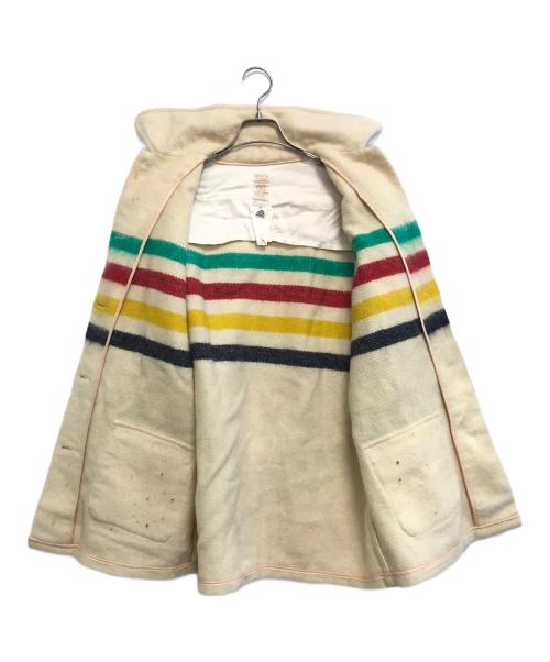 hudson's bay（ハドソンズバイ）hudson's bay (ハドソンズバイ) マルチボーダーウールジャケット アイボリー サイズ:表記なしの古着・服飾アイテム