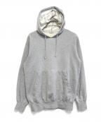 COMME des GARCONS HOMMEコムデギャルソン オム）の古着「90'sデジタルロゴプルオーバーパーカー」｜グレー